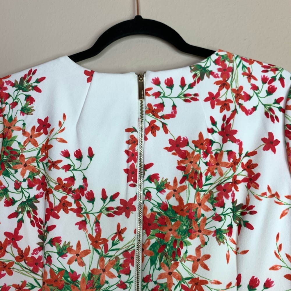 Calvin Klein White & Red Floral Sheath Dress NWT - Picture 13 of 13